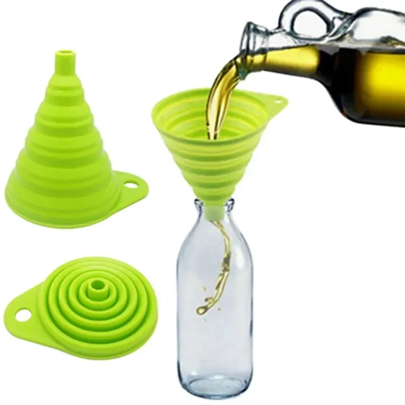 Commercial Kitchen Oil Filter - 1/4 Pezzi Imbuto Pieghevole in Silicone,