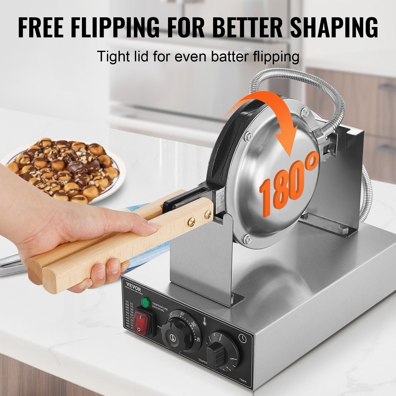 HomeWise Commercial Egg Bubble - Waffle Maker Commercial recensione e prezzo